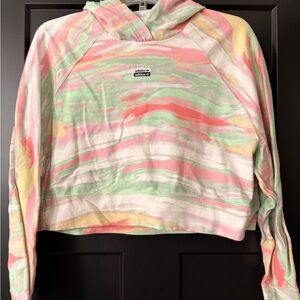 Adidas Pastel Tie-Dye Cropped Hoodie